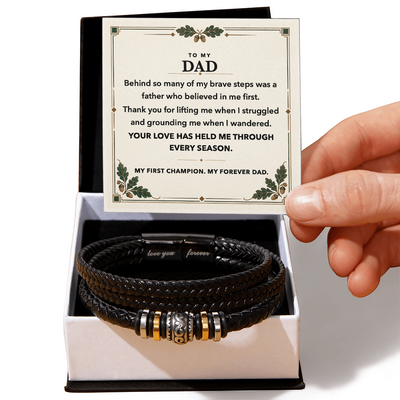 Load image into Gallery viewer, To My Dad Bracelet Gift - My First Champion, My Forever Dad
