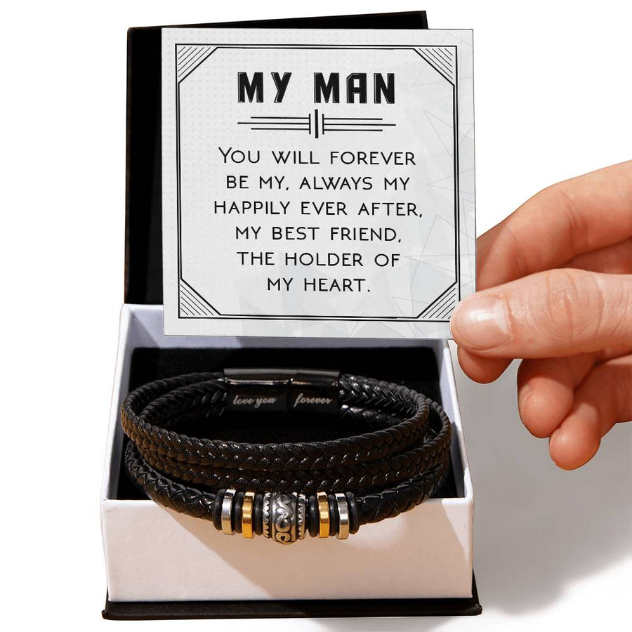 To My Man Bracelet, You Will Forever Be My, Always My