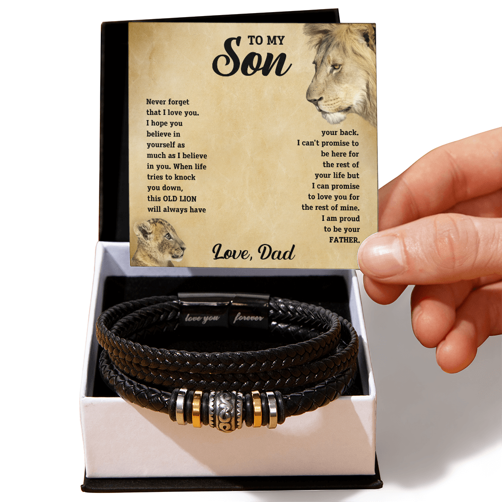 To My Son Bracelet from Mom, Son Gift from Dad, Christmas Graduation Birthday Gifts for Sons
