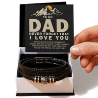 Load image into Gallery viewer, To My Dad Bracelet Gift – Never Forget I Love You, Birthday Gift from Son or Daughter to Father
