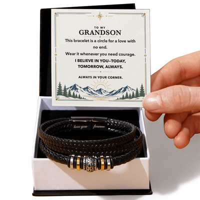 Load image into Gallery viewer, To My Grandson Bracelet Gift - My Love Has No End
