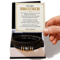 Load image into Gallery viewer, To My Brother Love You Forever Bracelet - Brave, Strong and Never Alone
