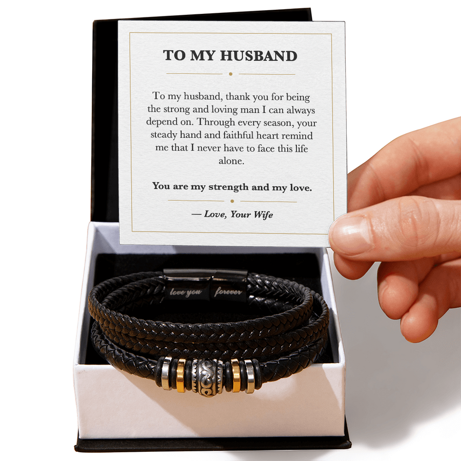 To My Husband Support Love You Forever Bracelet Gift from Wife