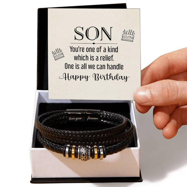 Birthday Bracelet for Son from Mom, Unique Birthday Gifts for Son 30 Years Old