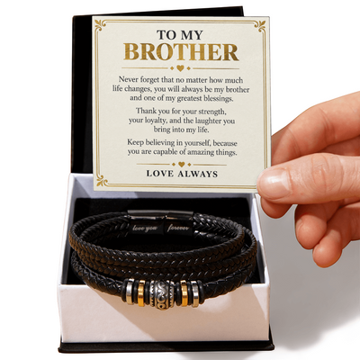 Load image into Gallery viewer, To My Brother Love You Forever Bracelet - One of My Greatest Blessings
