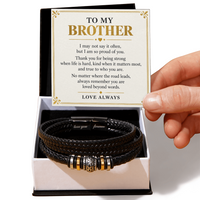Load image into Gallery viewer, To My Brother Love You Forever Bracelet - Proud of the Man You Are
