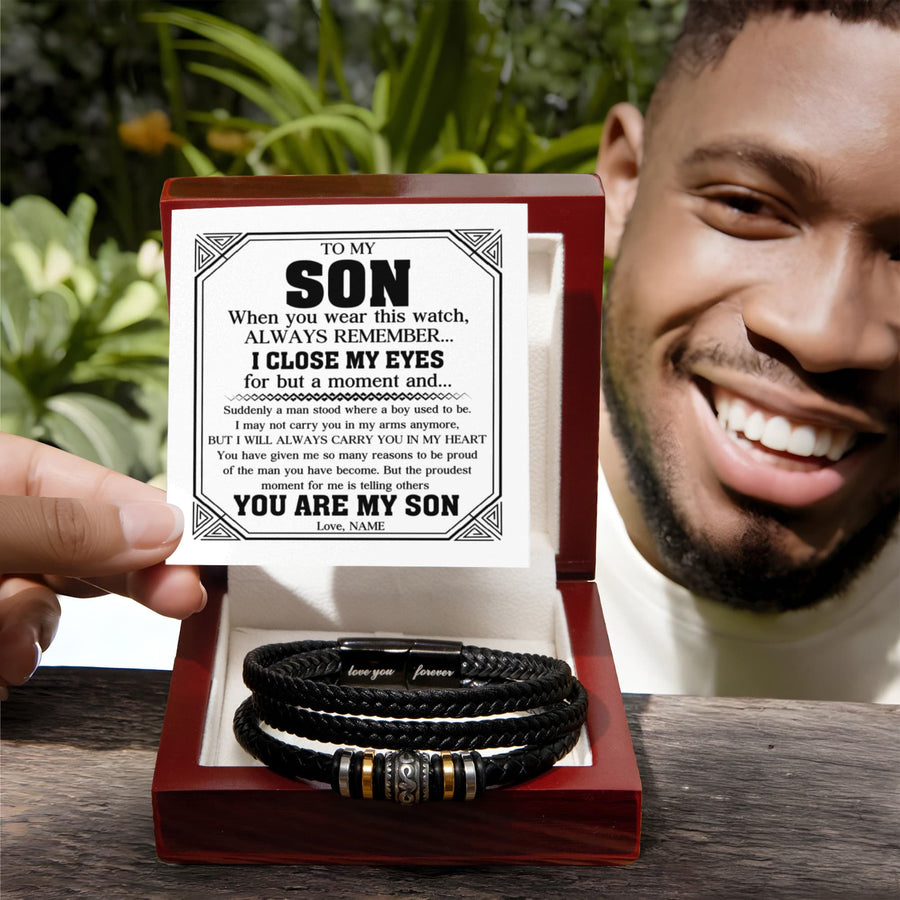 To My Son Bracelet Gifts from Mom, The Proudest Moment for Me Is Telling Others You Are My Son
