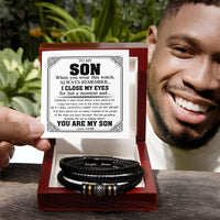 Load image into Gallery viewer, To My Son Bracelet Gifts from Mom, The Proudest Moment for Me Is Telling Others You Are My Son
