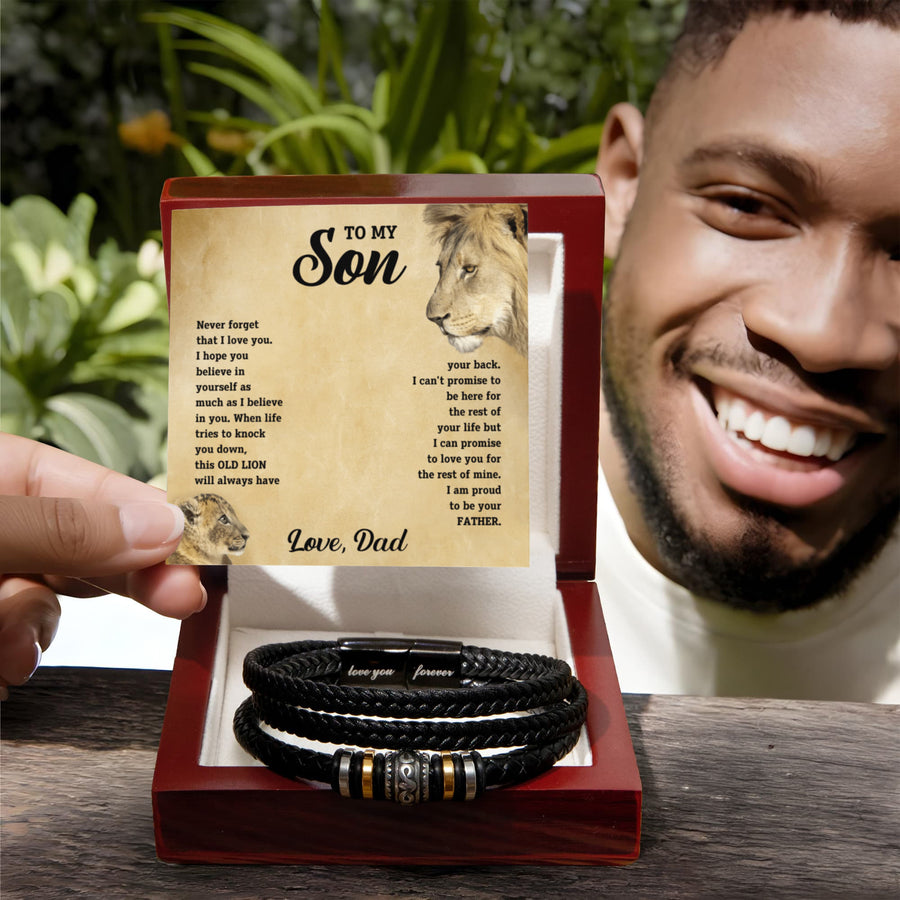 To My Son Bracelet from Mom, Son Gift from Dad, Christmas Graduation Birthday Gifts for Sons