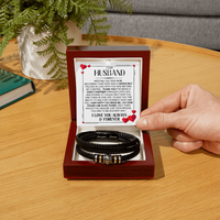 Load image into Gallery viewer, To My Husband Birthday Gifts, Love You Forever Engraved Leather Bracelet for Men, To My Man Gift
