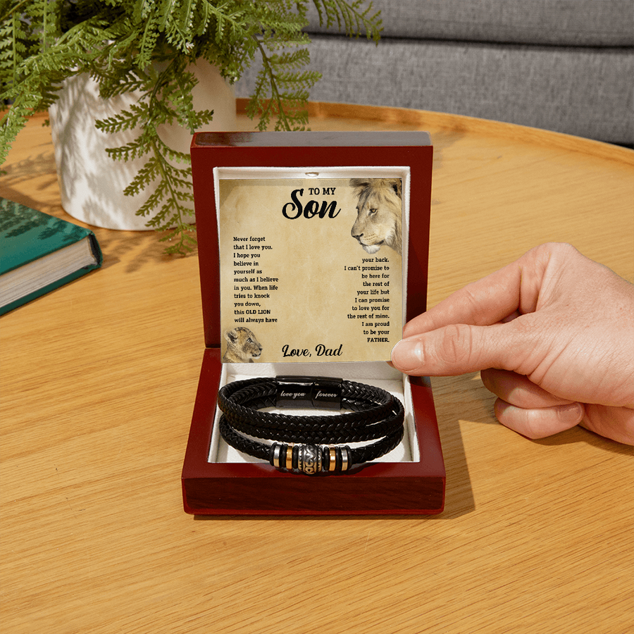 To My Son Bracelet from Mom, Son Gift from Dad, Christmas Graduation Birthday Gifts for Sons