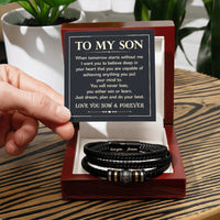 Load image into Gallery viewer, To My Son Bracelet Always Remember, Birthday Motivation Bracelet for Son from Mom
