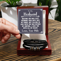Load image into Gallery viewer, To My Husband Bracelet from Wife, Meeting You Was Fate, Becoming Your Friend Was a Choice
