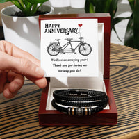 Load image into Gallery viewer, Anniversary Bracelet for Him from Wife, Romantic Anniversary Gifts for Husband

