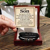 Load image into Gallery viewer, To My Son Forever Bracelet from Mom &amp; Dad – Meaningful Gift for Birthday, Graduation or Christmas
