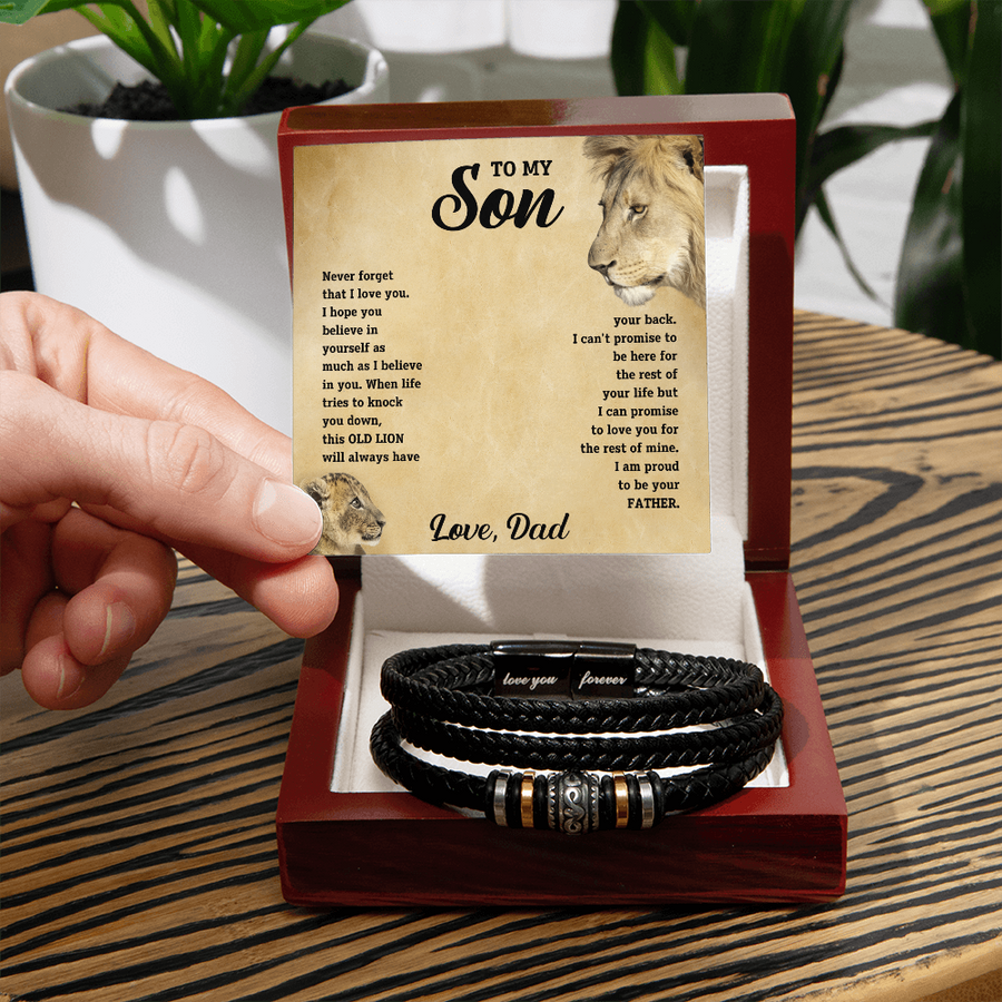 To My Son Bracelet from Mom, Son Gift from Dad, Christmas Graduation Birthday Gifts for Sons
