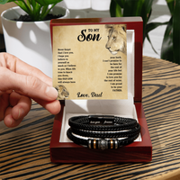 Load image into Gallery viewer, To My Son Bracelet from Mom, Son Gift from Dad, Christmas Graduation Birthday Gifts for Sons

