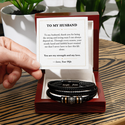 Load image into Gallery viewer, To My Husband Support Love You Forever Bracelet Gift from Wife
