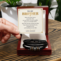 Load image into Gallery viewer, To My Brother Love You Forever Bracelet - Brave, Capable and Deeply Loved
