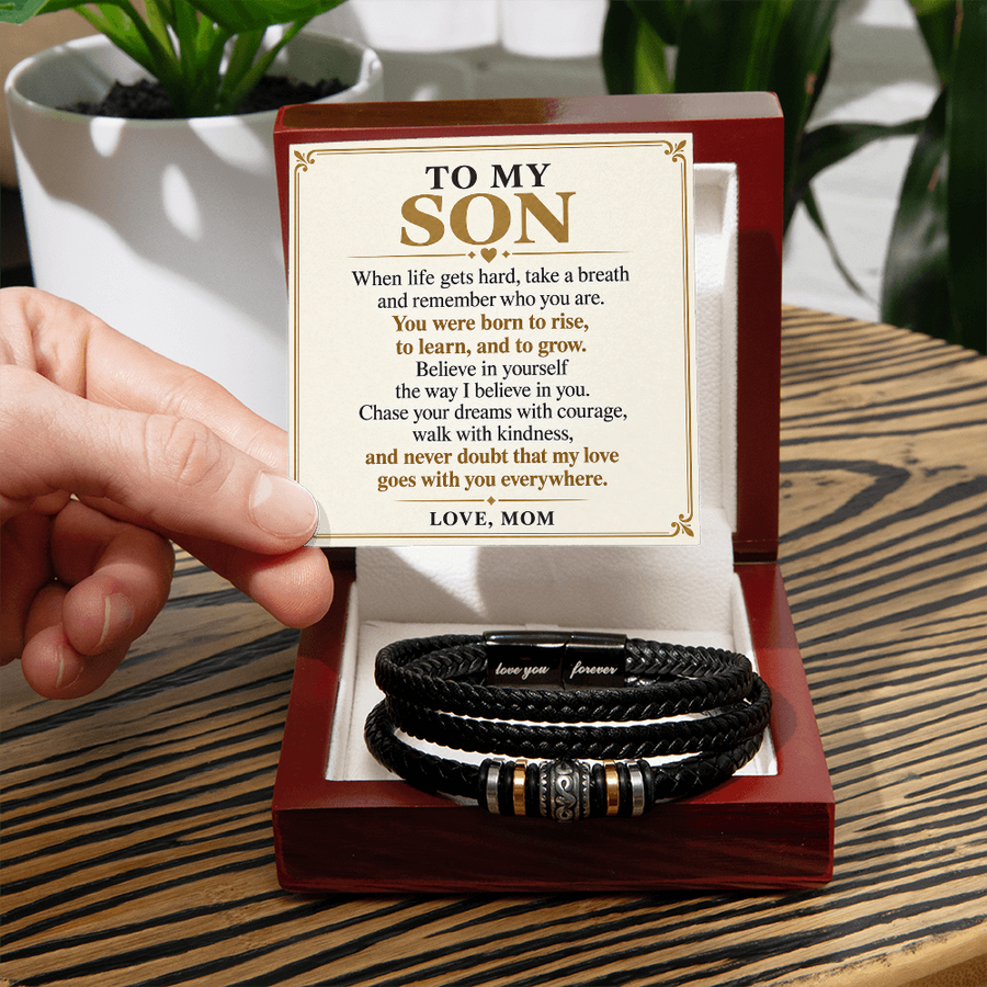 To My Son - Rise, Learn & Grow - Encouragement Gift from Mom