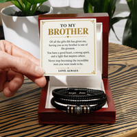 Load image into Gallery viewer, To My Brother Love You Forever Bracelet - The Greatest Gift Life Gave Me
