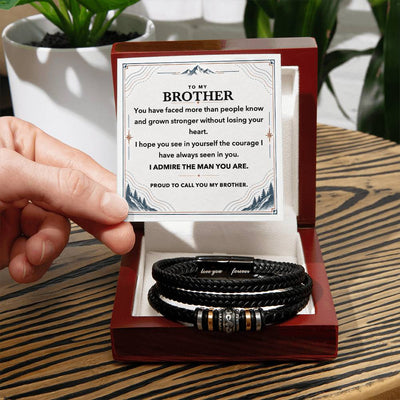 Load image into Gallery viewer, To My Brother Bracelet Gift - I Admire the Man You Are
