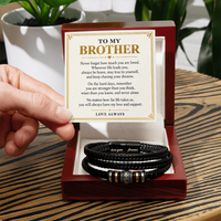 Load image into Gallery viewer, To My Brother Love You Forever Bracelet - Brave, Strong and Never Alone
