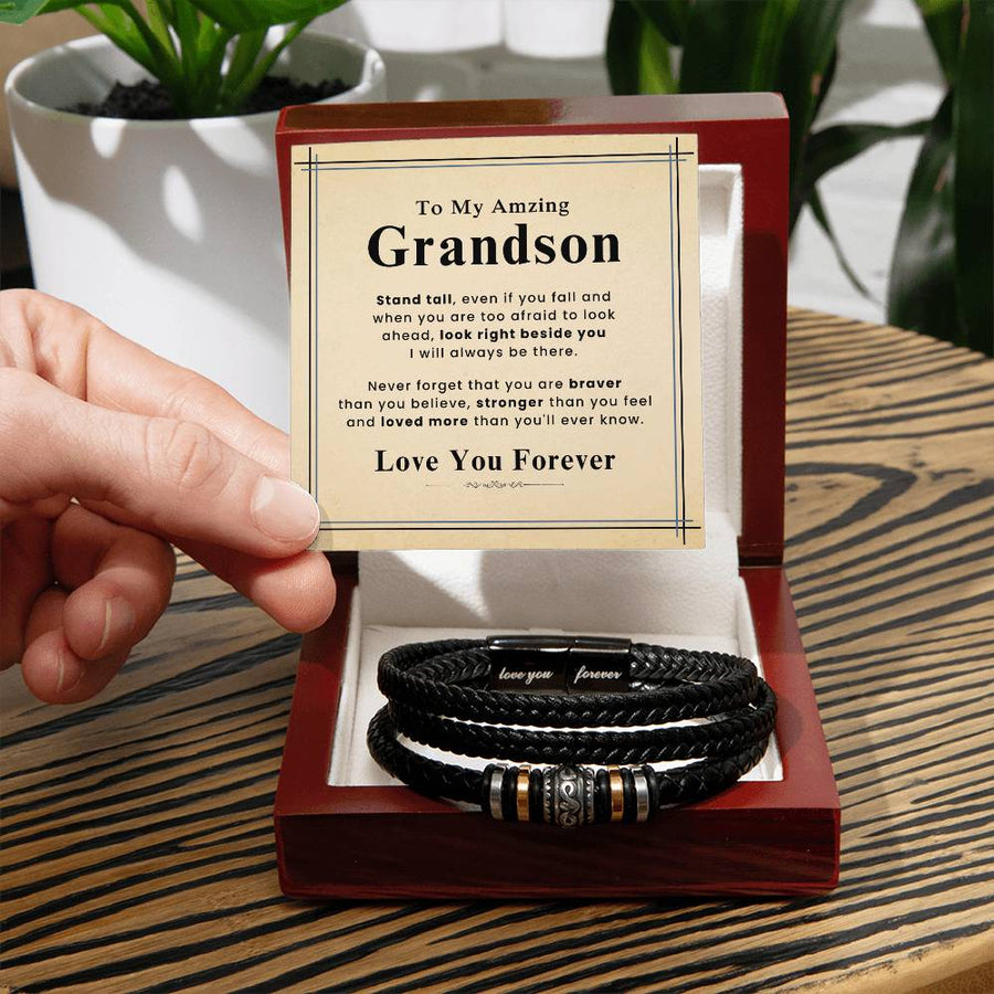 Personalized Grandson Bracelets, Grandson Bracelet from Grandma and Grandpa, Gifts for from Nana