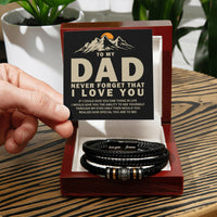 Load image into Gallery viewer, To My Dad Bracelet Gift – Never Forget I Love You, Birthday Gift from Son or Daughter to Father
