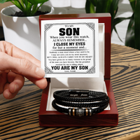 Load image into Gallery viewer, To My Son Bracelet Gifts from Mom, The Proudest Moment for Me Is Telling Others You Are My Son
