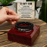 Load image into Gallery viewer, To My Son Bracelet Always Remember, Men Birthday Bracelet for Son from Mom with Message
