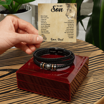 Load image into Gallery viewer, To My Son Bracelet from Mom, Son Gift from Dad, Christmas Graduation Birthday Gifts for Sons
