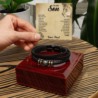 Load image into Gallery viewer, To My Son Bracelet from Mom, Son Gift from Dad, Christmas Graduation Birthday Gifts for Sons
