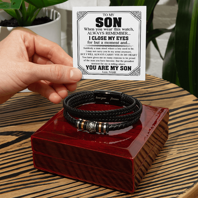 Load image into Gallery viewer, To My Son Bracelet Gifts from Mom, The Proudest Moment for Me Is Telling Others You Are My Son

