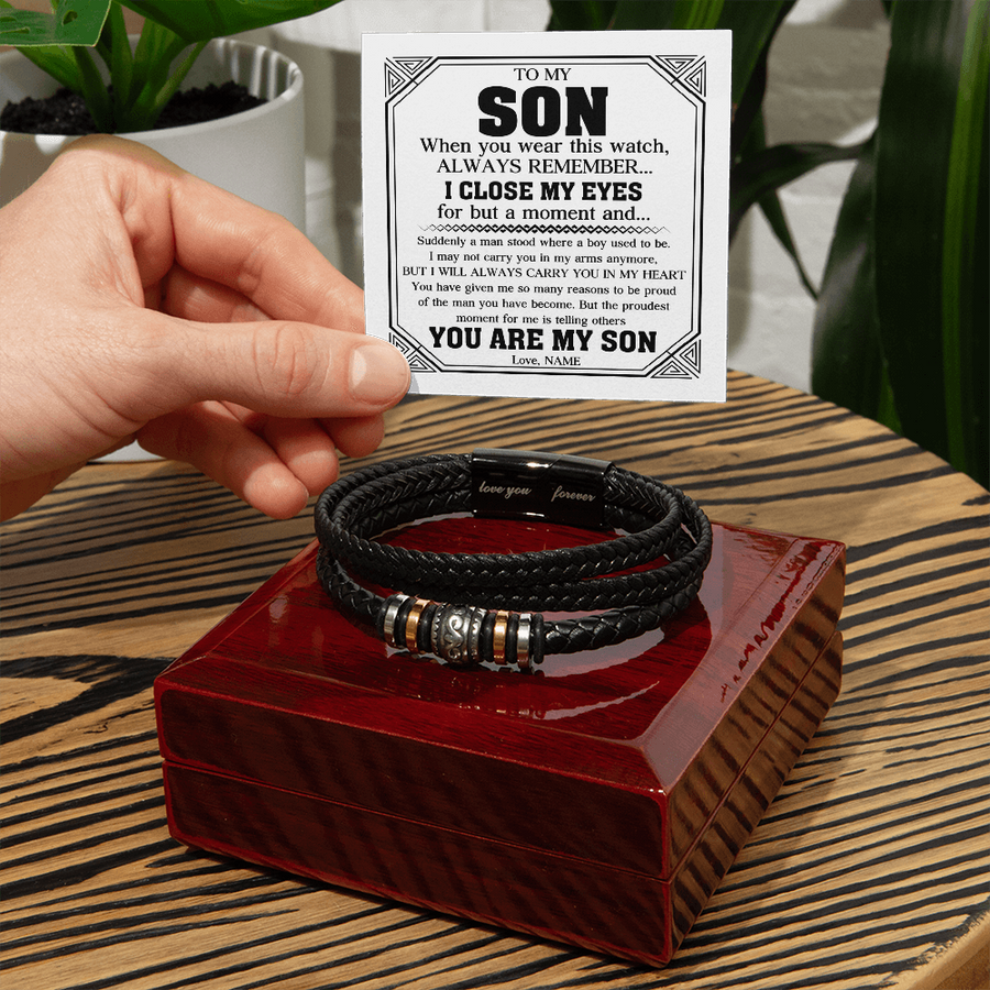 To My Son Bracelet Gifts from Mom, The Proudest Moment for Me Is Telling Others You Are My Son