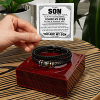 Load image into Gallery viewer, To My Son Bracelet Gifts from Mom, The Proudest Moment for Me Is Telling Others You Are My Son
