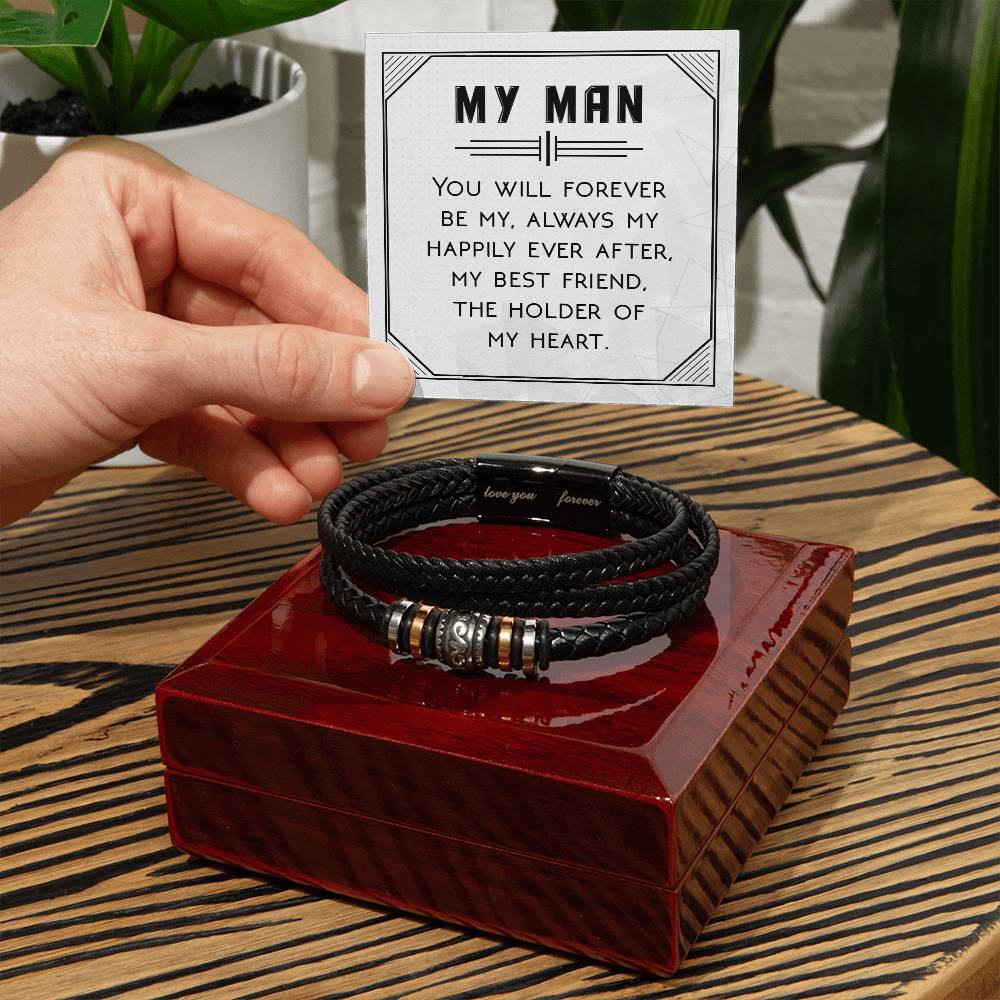 To My Man Bracelet, You Will Forever Be My, Always My | All Love Here