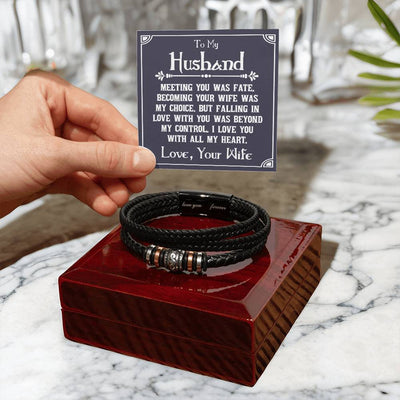 Load image into Gallery viewer, To My Husband Bracelet from Wife, Meeting You Was Fate, Becoming Your Friend Was a Choice
