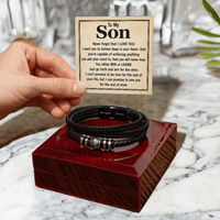 Load image into Gallery viewer, To My Son Forever Bracelet from Mom &amp; Dad – Meaningful Gift for Birthday, Graduation or Christmas
