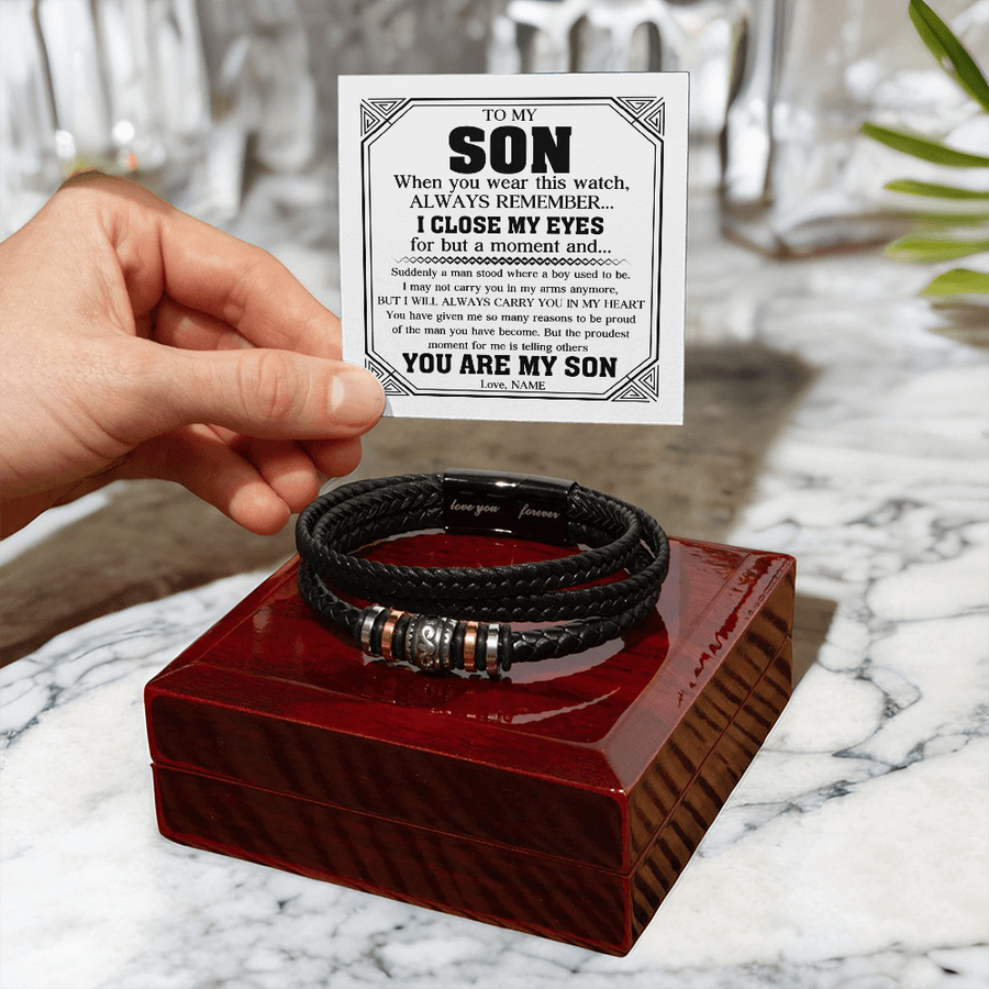 To My Son Bracelet Gifts from Mom, The Proudest Moment for Me Is Telling Others You Are My Son