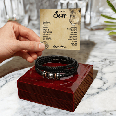 Load image into Gallery viewer, To My Son Bracelet from Mom, Son Gift from Dad, Christmas Graduation Birthday Gifts for Sons
