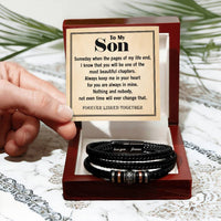 Load image into Gallery viewer, To My Son Bracelet from Mom and Dad, Mother and Son Forever Love Bracelet, Forever Linked Bracelet
