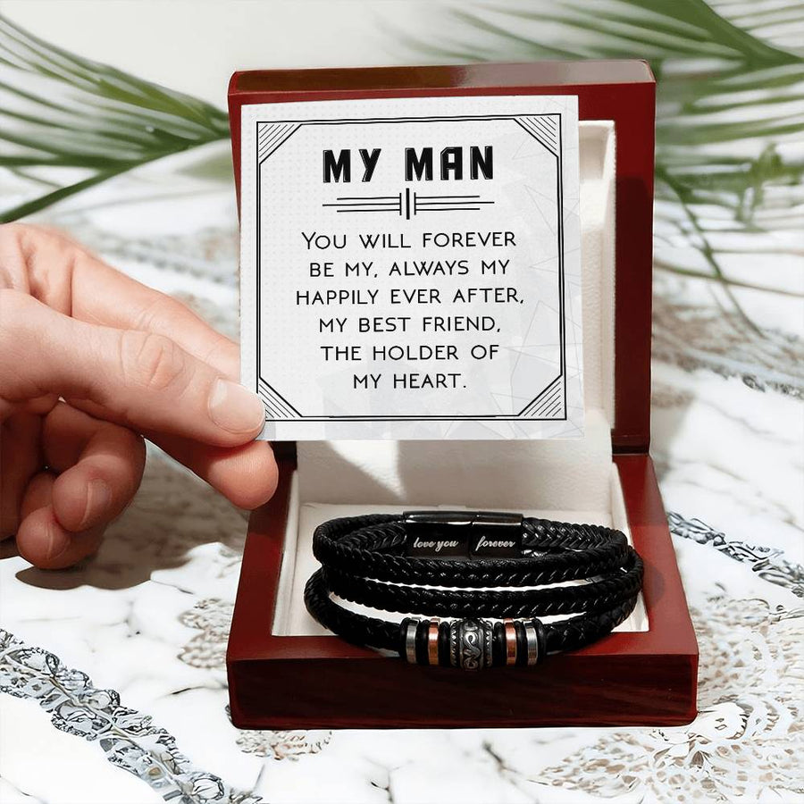 To My Man Bracelet, You Will Forever Be My, Always My