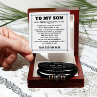 Load image into Gallery viewer, Personalized to My Son Bracelet from Mom, Unique Birthday Gifts for Son from Mom and Dad
