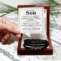 Load image into Gallery viewer, To My Son Bracelet from Mom and Dad Never Doubt Yourself and Always Remember the Faith I Have in You

