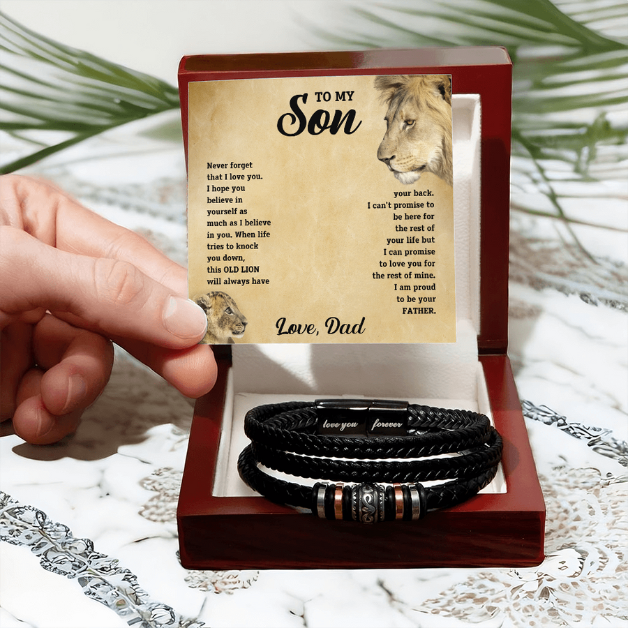 To My Son Bracelet from Mom, Son Gift from Dad, Christmas Graduation Birthday Gifts for Sons