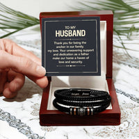 Load image into Gallery viewer, To My Husband Bracelet from Wife, Thank You for Being the Anchor in Our Family
