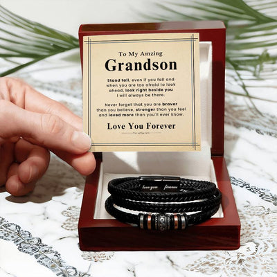 Load image into Gallery viewer, Personalized Grandson Bracelets, Grandson Bracelet from Grandma and Grandpa, Gifts for from Nana
