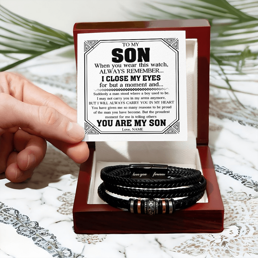 To My Son Bracelet Gifts from Mom, The Proudest Moment for Me Is Telling Others You Are My Son