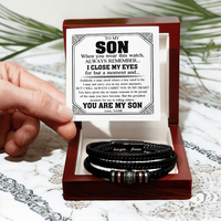 Load image into Gallery viewer, To My Son Bracelet Gifts from Mom, The Proudest Moment for Me Is Telling Others You Are My Son
